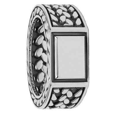 Bague signet julius argent 925 - Buddha to Buddha