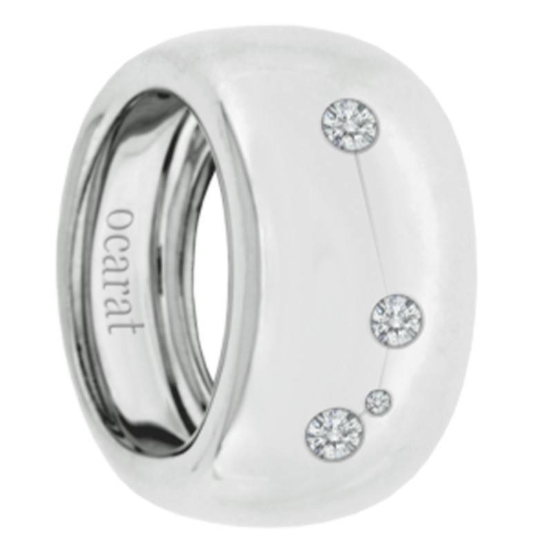 Aries Constellation Ring in 18K White Gold & Diamonds - Ocarat