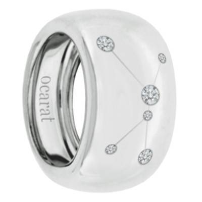 925 Silver & Diamond Cancer Constellation Ring - Ocarat