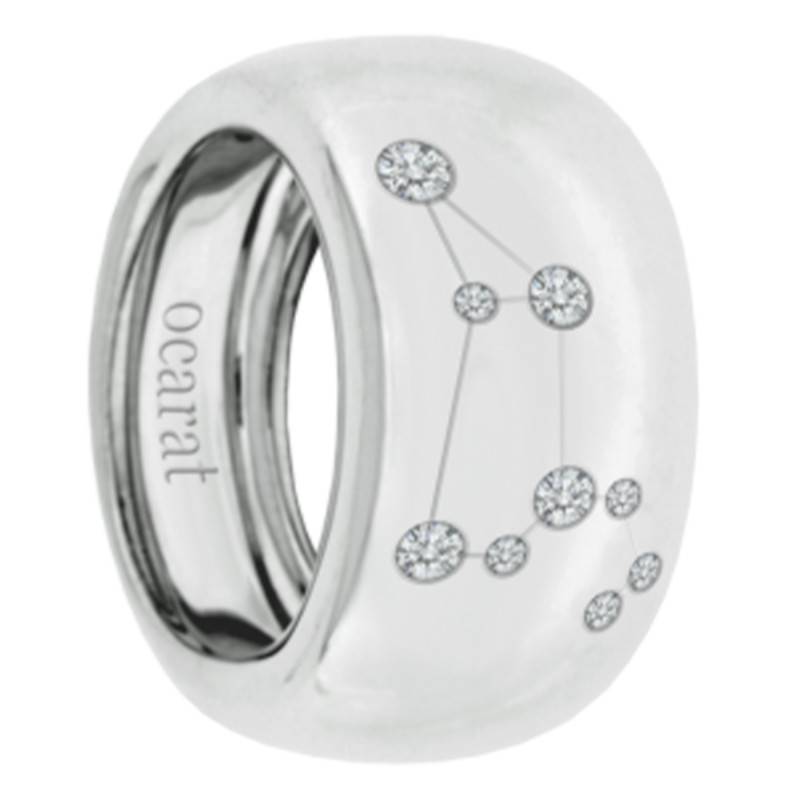 925 Silver & Diamond Leo Constellation Ring - Ocarat