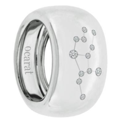 750 White Gold & Diamond Virgo Constellation Ring - Ocarat