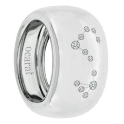 Bague Constellation du Scorpion Diamants & Argent - Emanessence