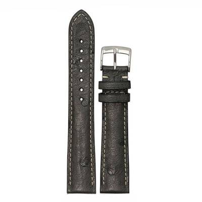 Bracelet de montre Opéra 4190 Autruche Anthracite/Sellier - Bouveret