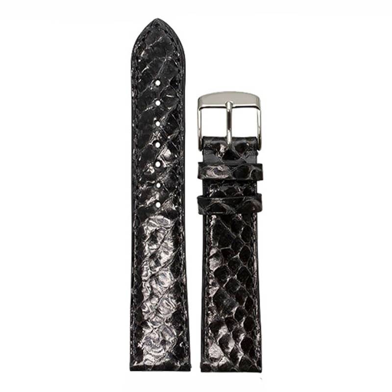 Anthracite Python-Effect Croisette 4330 Watch Strap - Bouveret