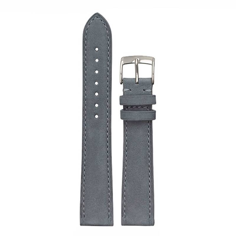 Capitole 4701 Silver Taurillon Nubuck Watch Strap - Bouveret