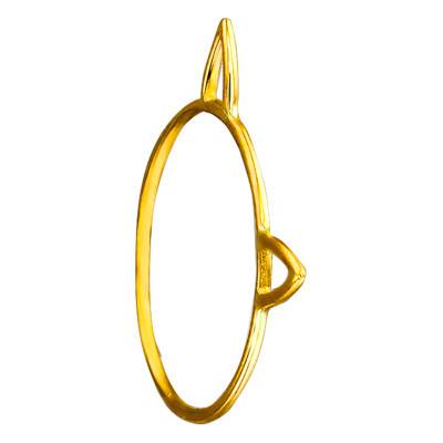 750/1000 Yellow Gold Cat Ear Ring - Ocarat