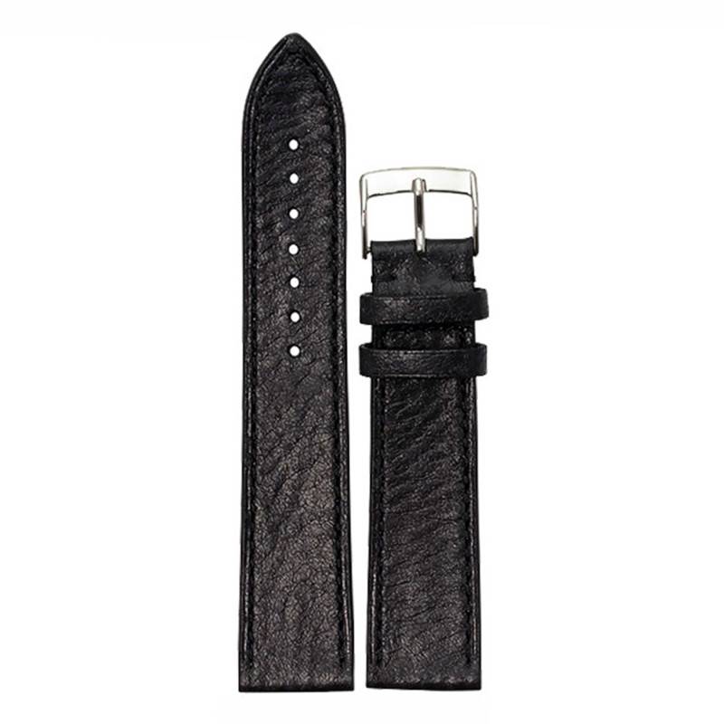 Courchevel 4511 Vintage Tennessee Black Calfskin Watch Strap - Bouveret