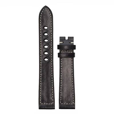 Monaco 4511 Black Vachette Vintage Pull-Up Watch Strap - Bouveret