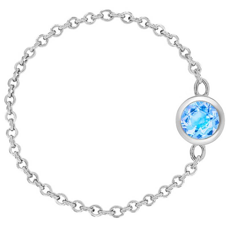 750 White Gold & Topaz 0.25 ct Chain Ring - Ocarat