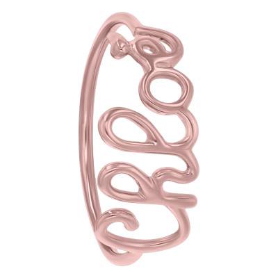 Bague Personnalisé Prénom Fil Or Rose - Emanessence