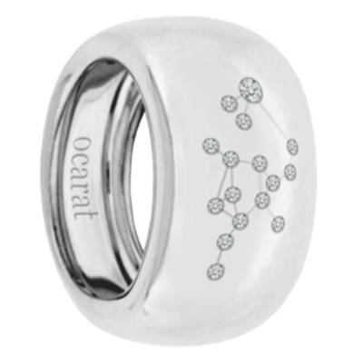 Bague Constellation du Sagittaire Diamants & Argent - Emanessence