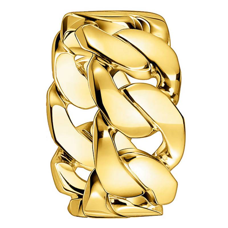 Yellow Gold-Plated Curb Chain Ring - TR2328-413-39 - Thomas Sabo