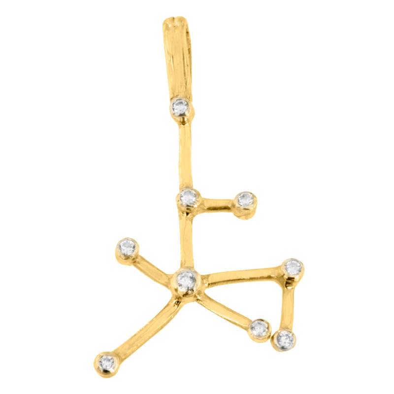 375/1000 or 750/1000 Yellow Gold Aries Constellation Pendant - Vandona