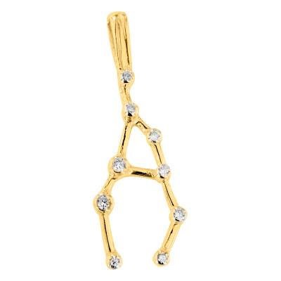 Cancer Constellation Pendant in 375/1000 or 750/1000 Yellow Gold - Vandona