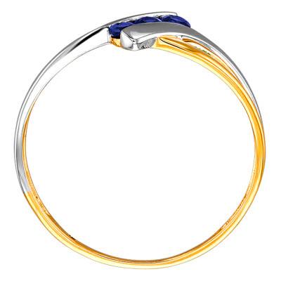 Two-Tone 750/1000 Gold 0.213 ct Sapphire Engagement Ring - Joelli