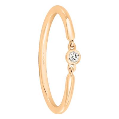Bague Pure Essentielle Plaqué Or et Diamant - La Garçonne Diamant