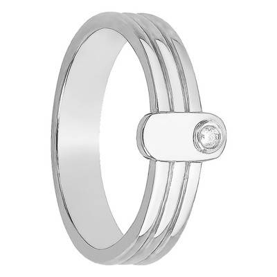 Bague Addict Argent et Diamant - La Garçonne Diamant