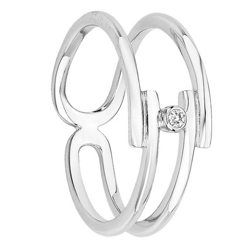 925/1000 Silver & Diamond Evidence Ring - La Garçonne Diamant