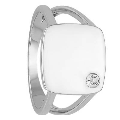 Bague Insolite Argent et Diamant - La Garçonne Diamant