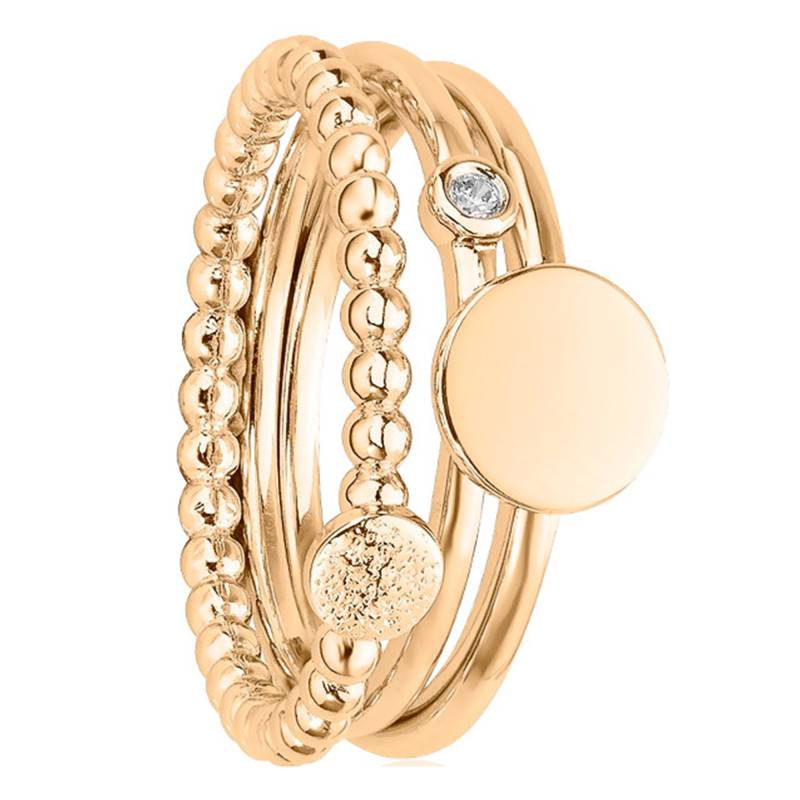 Yellow 18K Gold-Plated & Diamond "États d'Âme" Ring - La Garçonne Diamant