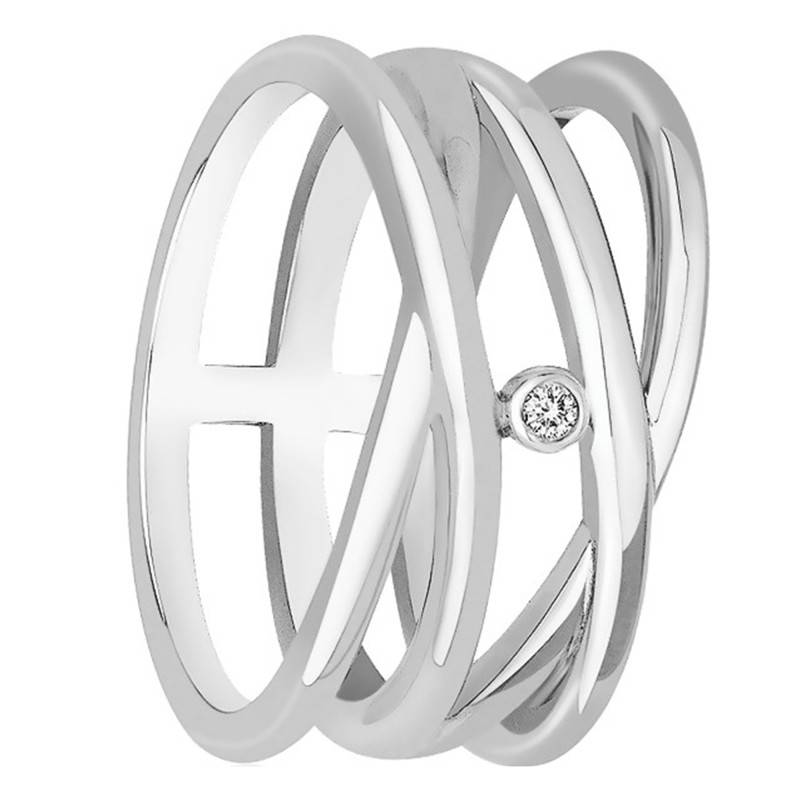 925 Silver & Diamond Harmonie Infinie Ring - La Garçonne Diamant