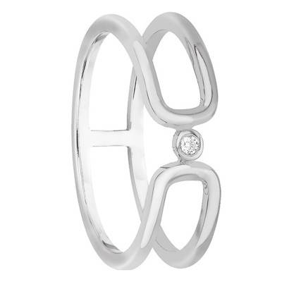Bague Harmonie Argent et Diamant - La Garçonne Diamant