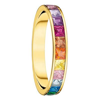 Bague Rainbow Heritage pierres colorées Plaqué Or - TR2403-996-7 - Thomas Sabo