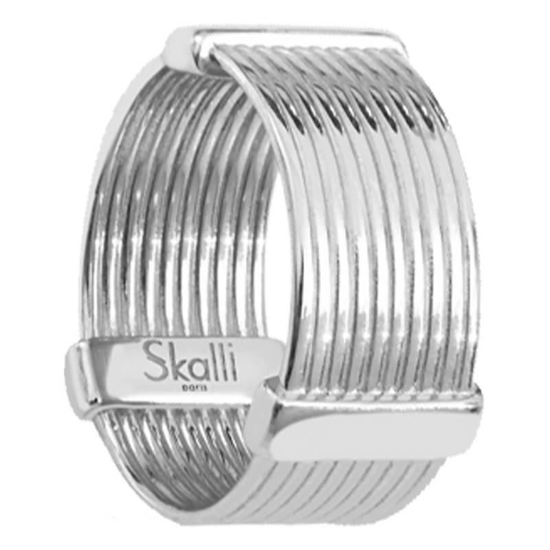925 Rhodium-Plated Silver Talisman Ring - Skalli