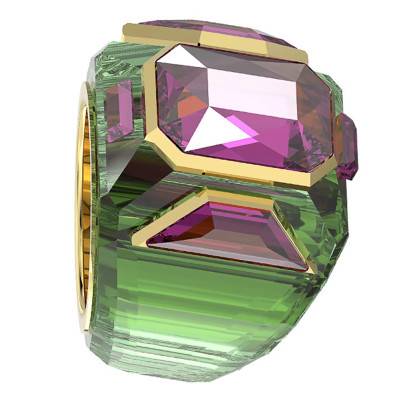 Green Yellow Gold-Plated Chroma Cocktail Ring - 5630316 - Swarovski