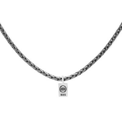 925 Black Rhodium-Plated Silver George XS Necklace, Length 60 cm - Buddha to Buddha