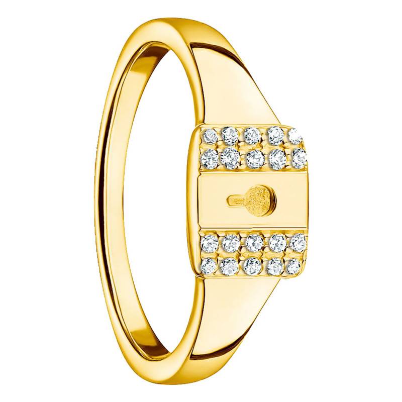 Yellow Gold-Plated Padlock Ring - TR2372-414-14 - Thomas Sabo