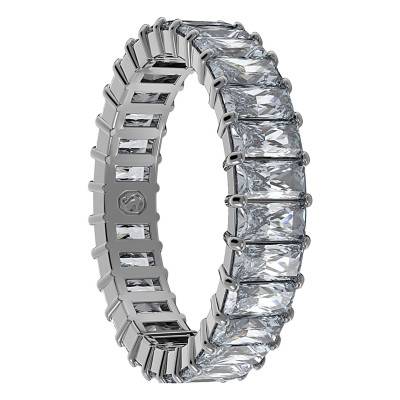 Matrix Ruthenium Metal & Gray Crystal Ring - 5648916 - Swarovski
