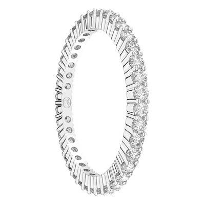 Bague Vittore Ronde, Métal Rhodié & Cristaux - 5656299 - Swarovski
