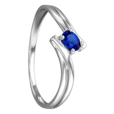 750/1000 White Gold Sapphire Solitaire Ring, 0.226 ct - Joelli
