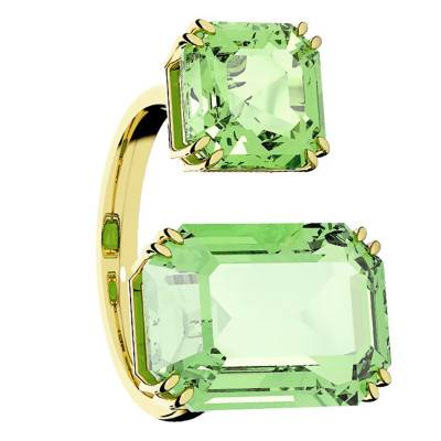 Bague Cocktail Millenia, Métal Doré & Cristaux Verts 5619628 - Swarovski