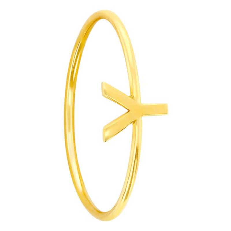Yellow Gold 750 Alphabet Letter Ring - Size 52 - Caterina B