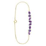 Bracelet Améthyste Or Jaune