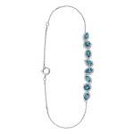 Bracelet London Blue Topaze Or Blanc