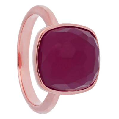 Charisma Melanzana Chalcedony Ring - Size 52 - Bronzallure