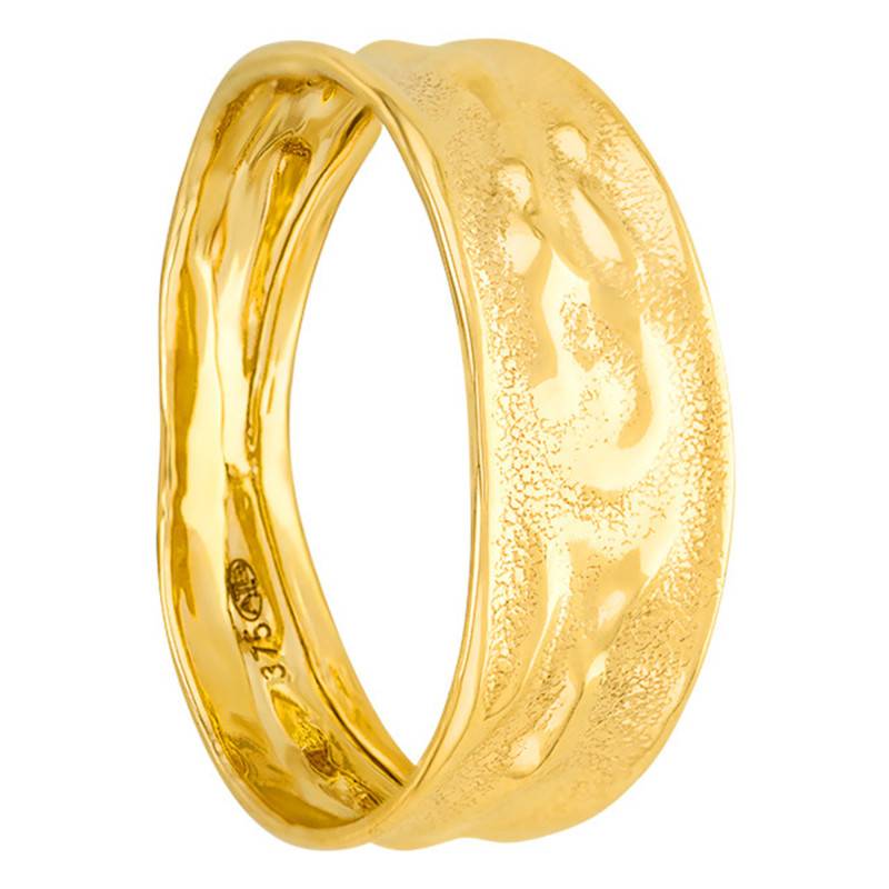 375/1000 Yellow Gold Crinkled Satin Ring - Maison Ballet by Scarlett