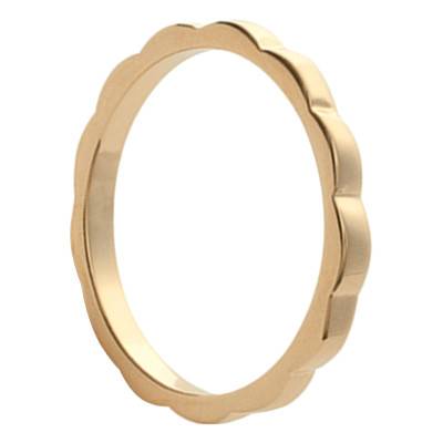 Bague Ondulée Plaqué Or 750 - Naïades