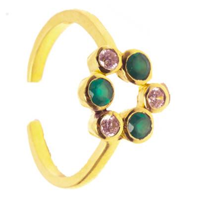 Bague Laval dorée & onyx - Emma & Chloé