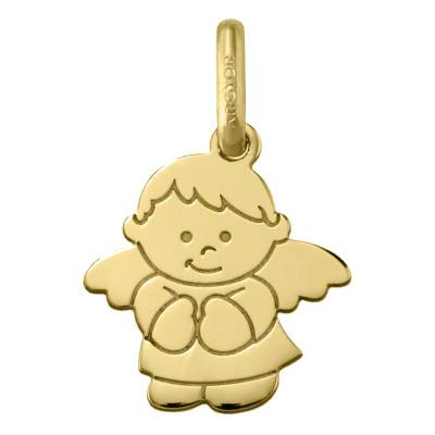 750 Yellow Gold Angel Pendant - Argyor