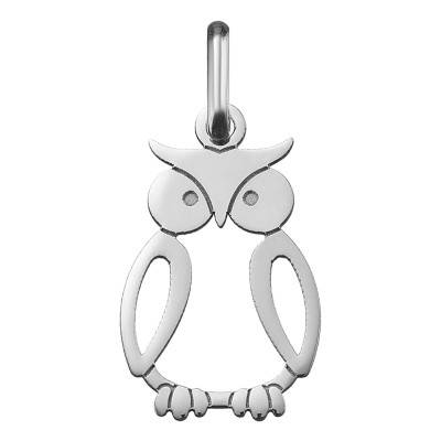 Pendentif Hibou Or Blanc 750 - Argyor