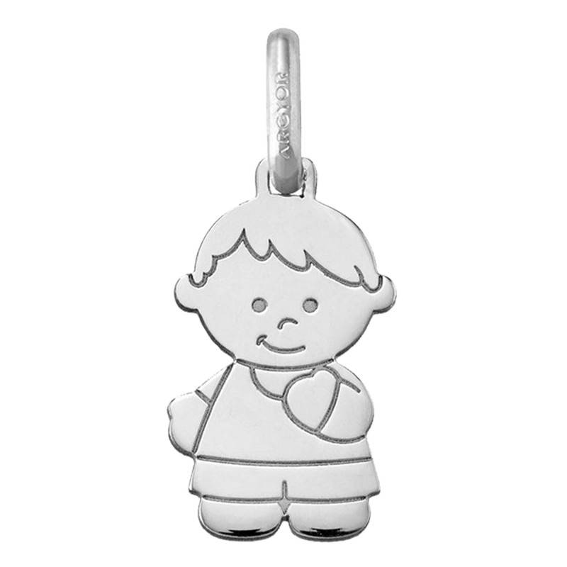 750/1000 Gold White Little Boy Pendant - Argyor