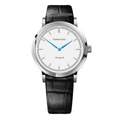 Montre Heritage 36 Steel / White Dial - Corniche