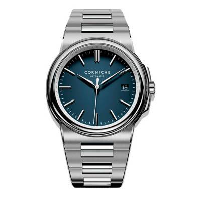 Montre La Grande Corniche Steel with Bleu Marine dial - Corniche