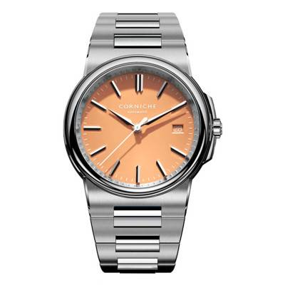 Montre La Grande Corniche Steel with Salmon dial - Corniche