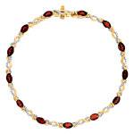 Bracelet Grenats Or Jaune 