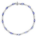 Bracelet Tanzanites Or Blanc 